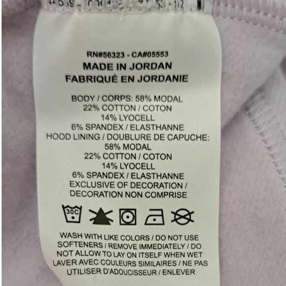 Nike Yoga Women's Plus 3X Light Purple Cropped Hoodie - Picture 7 of 7